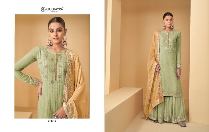 Gulkayra Jhilmil Heavy Festive Wear Wholesale Georgette Salwar Suits Catalog